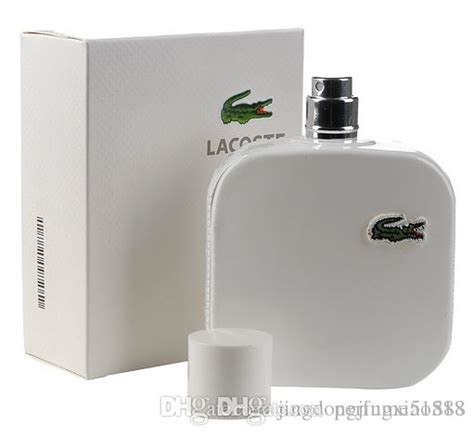 white cologne bottle with alligator.